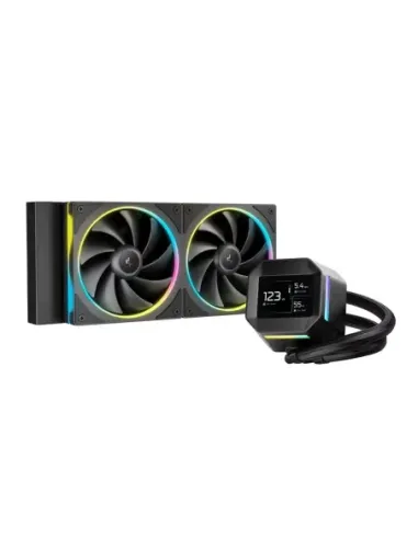 Kit refrigeracion liquida deepcool lm240 led rgb 2x 120mm negro