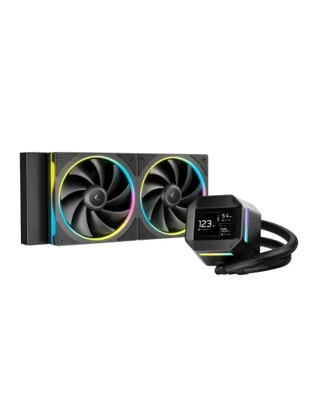 Kit refrigeracion liquida deepcool lm240 led rgb 2x 120mm negro