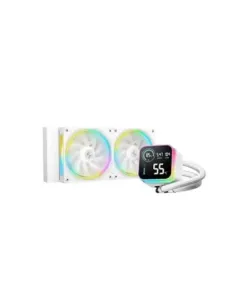 Kit refrigeracion liquida deepcool lq240 led digital argb 2x 120mm blanco
