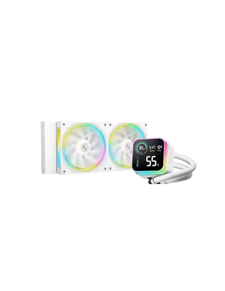 Kit refrigeracion liquida deepcool lq240 led digital argb 2x 120mm blanco
