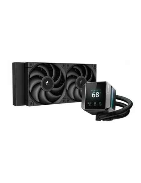Kit refrigeracion liquida deepcool mystique 240 display 2.8 pulgadas 2x 120mm negro