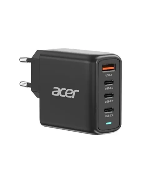 Cargador de pared acer zl.adtcc.00l 100w 3x usb tipo c 1x usb tipo a negro