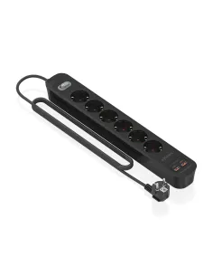 AISENS Regleta de Enchufes Multifuncion con 6 Tomas + Cargador PD3.0 20W 2xUSB-C, 2xUSB-A, 1.4m, Negro 2
