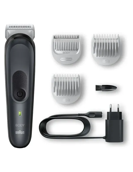 Braun Series 3 BG3350 afeitadora corporal Negro, Gris