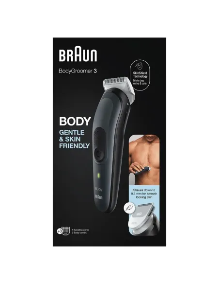 Braun Series 3 BG3350 afeitadora corporal Negro, Gris