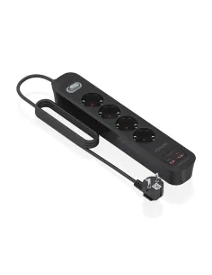 AISENS Regleta de Enchufes Multifuncion con 4 Tomas + Cargador PD3.0 20W 2xUSB-C, 2xUSB-A, 1.4m, Negro 2