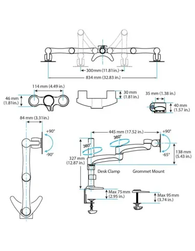 StarTech.com Soporte con Brazos Articulados para Dos Monitores