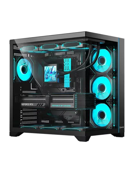 Hiditec H3 PRO Midi Tower Negro, Transparente