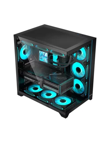 Hiditec H3 PRO Midi Tower Negro, Transparente
