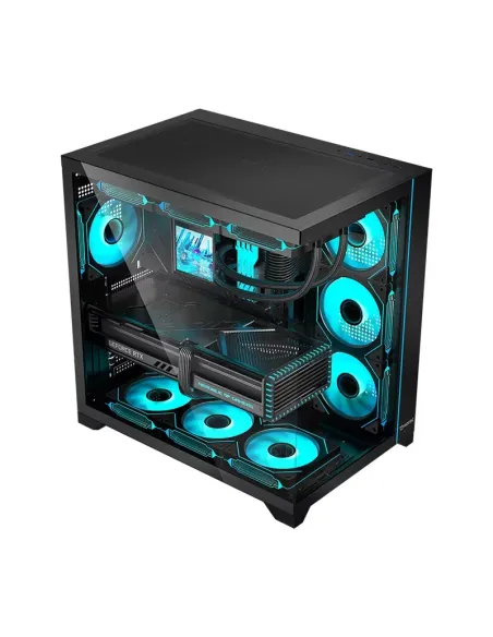 Hiditec H3 PRO Midi Tower Negro, Transparente