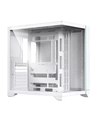Hiditec H3 PRO Midi Tower Transparente, Blanco
