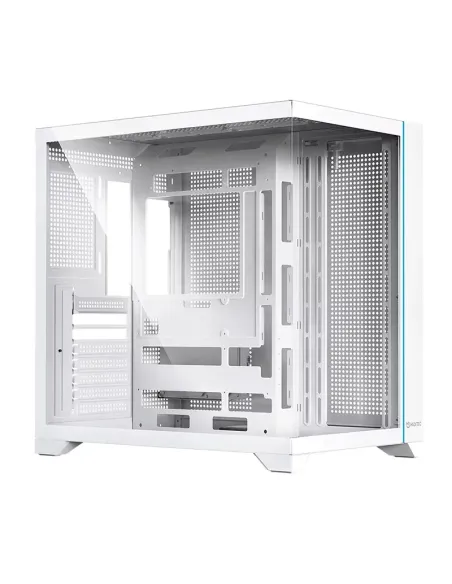 Hiditec H3 PRO Midi Tower Transparente, Blanco