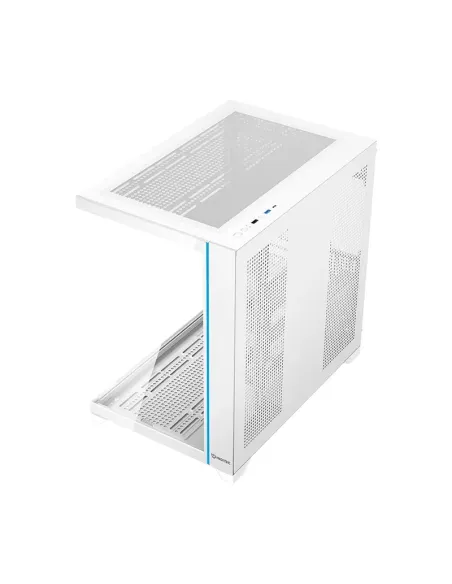 Hiditec H3 PRO Midi Tower Transparente, Blanco