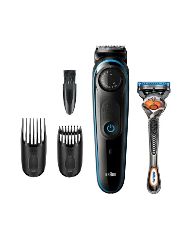 Braun BT3240 depiladora para la barba Batería 39 2 cm Mojado y seco Negro, Azul