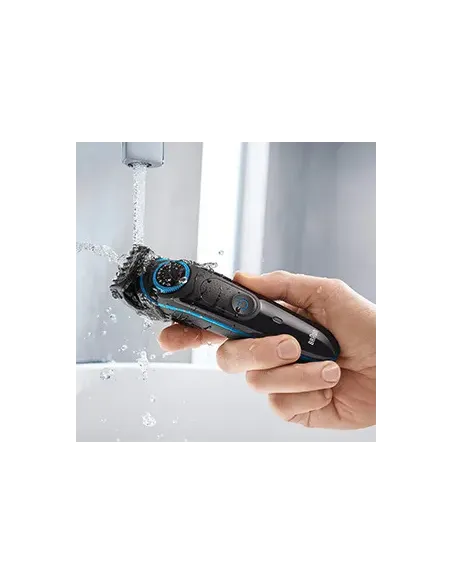 Braun BT3240 depiladora para la barba Batería 39 2 cm Mojado y seco Negro, Azul