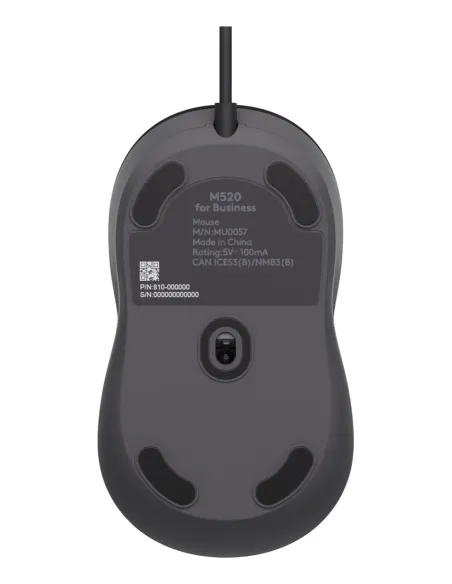 Logitech Signature Wired M520 for Business ratón Oficina Ambidextro USB Tipo C Óptico 4000 DPI