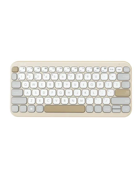 ASUS Marshmallow Keyboard KW100 teclado Hogar Bluetooth QWERTY Español Beige