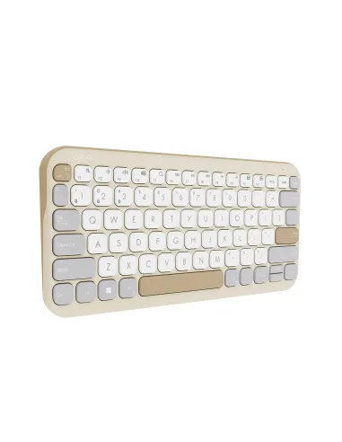 ASUS Marshmallow Keyboard KW100 teclado Hogar Bluetooth QWERTY Español Beige