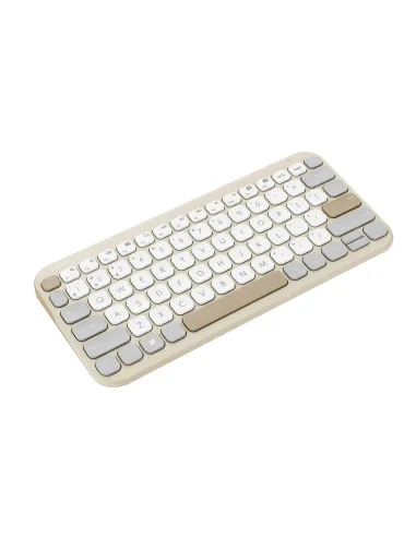 ASUS Marshmallow Keyboard KW100 teclado Hogar Bluetooth QWERTY Español Beige