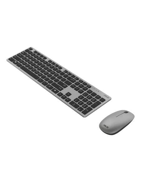 ASUS W5000 Wireless Keyboard and Mouse Set teclado Ratón incluido Oficina RF inalámbrico QWERTY Español Negro, Gris