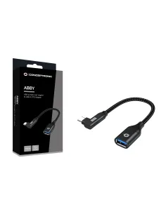 Conceptronic ABBY19B cambiador de género para cable USB-C USB-A Negro 2
