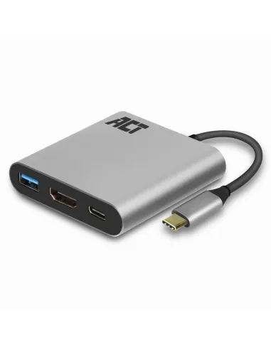 ACT AC7022 Adaptador gráfico USB 4096 x 2160 Pixeles Gris
