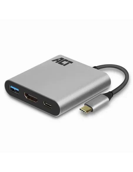 ACT AC7022 Adaptador gráfico USB 4096 x 2160 Pixeles Gris