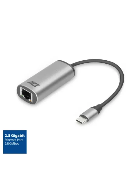 ACT AC7081 hub de interfaz USB 3.2 Gen 1 (3.1 Gen 1) Type-C 2500 Mbit s Aluminio