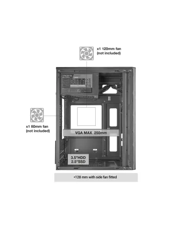 Tacens Anima AC7500 carcasa de ordenador Mini Tower Negro 500 W