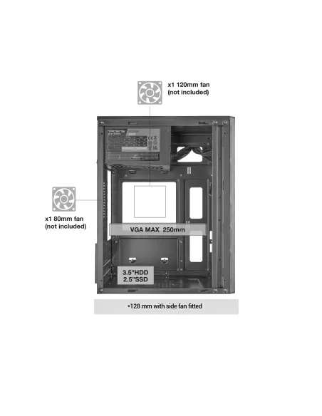 Tacens Anima AC7500 carcasa de ordenador Mini Tower Negro 500 W