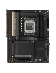 GIGABYTE X870E AERO X3D DARK WOOD Placa Base – Compatible con CPUs AMD Ryzen 9000, VRM digital de 16+2+2 fases, hasta 9000 Hz 2