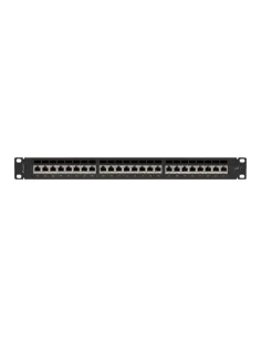 Patch panel lanberg 24 puertos 1u cat.7 ftp 19pulgadas negro