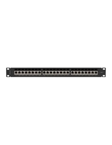 Patch panel lanberg 24 puertos 1u cat.7 ftp 19pulgadas negro