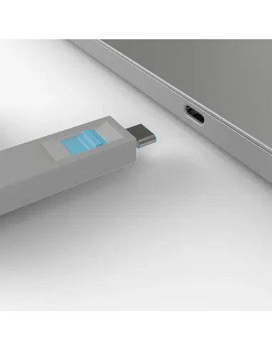 Lindy 40465 bloqueador de puerto Bloqueador de puerto + clave USB Tipo C Azul Acrilonitrilo butadieno estireno (ABS) 1 pieza(s)