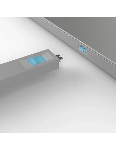 Lindy 40465 bloqueador de puerto Bloqueador de puerto + clave USB Tipo C Azul Acrilonitrilo butadieno estireno (ABS) 1 pieza(s)