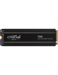 Disco duro interno solido ssd crucial t500 2tb pcie nvme 4.0 x4 con hs