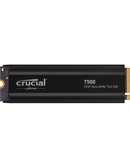 Disco duro interno solido ssd crucial t500 2tb pcie nvme 4.0 x4 con hs
