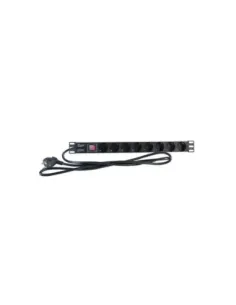 2LAN Regleta 19" 8 Schuko Negro