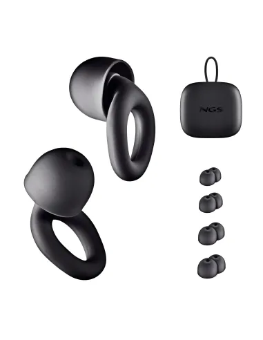 NGS NOON BLACK Tapón para oídos reutilizable Negro