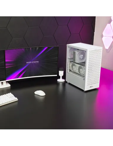 Mars Gaming MCT800W carcasa de ordenador Midi Tower Blanco