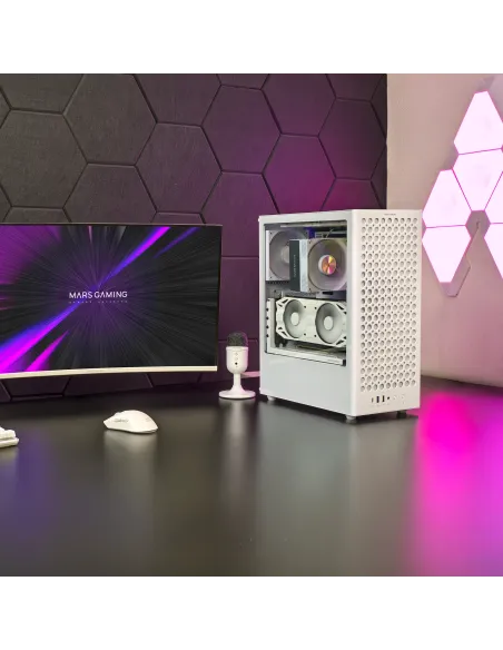 Mars Gaming MCT800W carcasa de ordenador Midi Tower Blanco