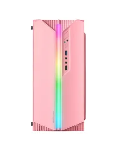 Mars Gaming MC-S1, Caja PC Compacta Gaming Micro-ATX, Iluminación ARGB 12 Modos, Ventilador FRGB, Ventana Lateral Completa RGB, 2