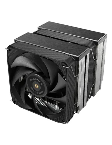 Mars Gaming MCPU-XU6, Disipador CPU Doble Torre, TDP 350W, 2x Ventiladores de Aspas Híbridas y Rodamiento FDB de Cobre