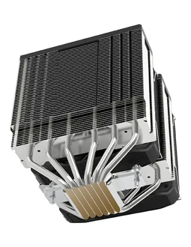 Mars Gaming MCPU-XU6, Disipador CPU Doble Torre, TDP 350W, 2x Ventiladores de Aspas Híbridas y Rodamiento FDB de Cobre