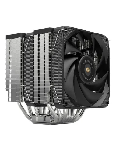 Mars Gaming MCPU-XU9, Disipador CPU Doble Torre, TDP 400W, 2x Ventiladores de Aspas Híbridas y Rodamiento FDB de Cobre