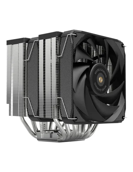 Mars Gaming MCPU-XU9, Disipador CPU Doble Torre, TDP 400W, 2x Ventiladores de Aspas Híbridas y Rodamiento FDB de Cobre