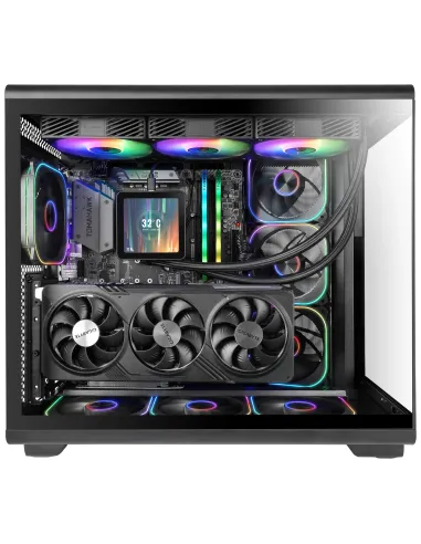 Mars Gaming MCREVMAX carcasa de ordenador Midi Tower Negro