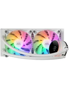 Mars Gaming ML-LCD240, Refrigeración Líquida AIO, TDP 500W, 2x Ventiladores FDB ARGB 120mm, Pantalla LCD con Monitoreo de