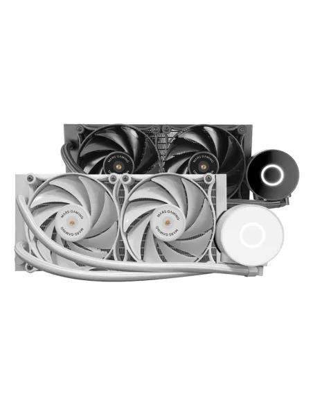Mars Gaming ML-PRO240, Refrigeración Líquida CPU Profesional, TDP 450W, 2 Ventiladores FDB Ultra-silenciosos, Bomba