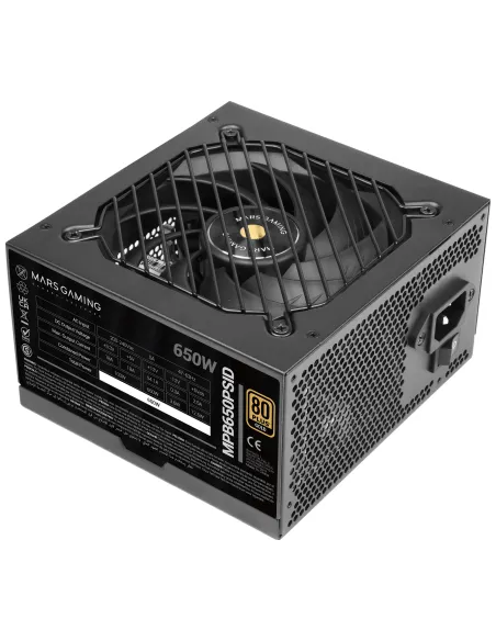 Mars Gaming MPB650PSID unidad de fuente de alimentación 650 W Negro